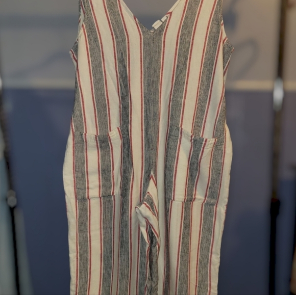 Gap Striped Wide Leg Sleeveless Jumper Women's Size Large - Picture 2 of 14